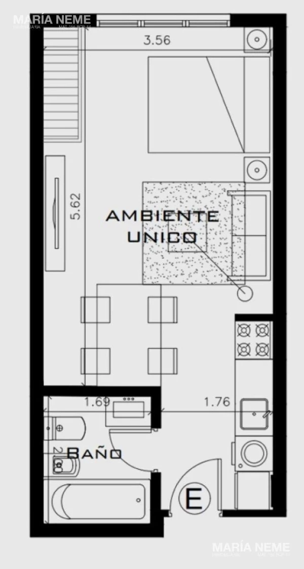 Monoambiente 30,37 m2 - DEPARTAMENTO EN POZO BESCHTEDT al 200 - foto 3